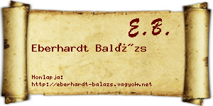 Eberhardt Balázs névjegykártya