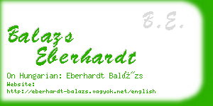 balazs eberhardt business card